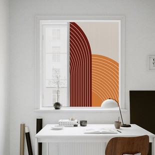 御曼全遮光隐h形百叶窗折叠日夜两用防水帘遮阳透气纱推拉窗帘隔