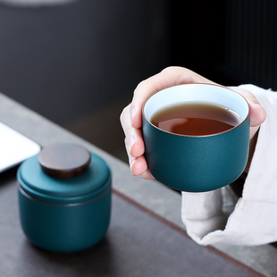 旅行茶具套装 快客杯一壶一杯日式 陶瓷户外L单人便携收纳办公泡茶