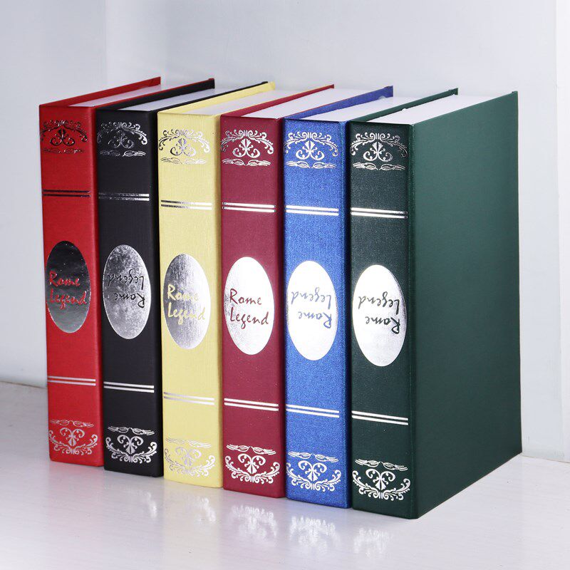 欧式复古酒店假书摆件办公室桌面道具模型客厅电视柜仿.真书本装