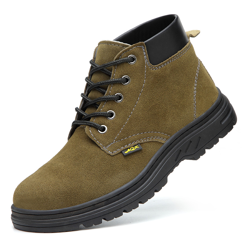 电焊工劳保鞋g男冬季高帮棉鞋牛皮防烫安全钢包头防砸防刺穿工作