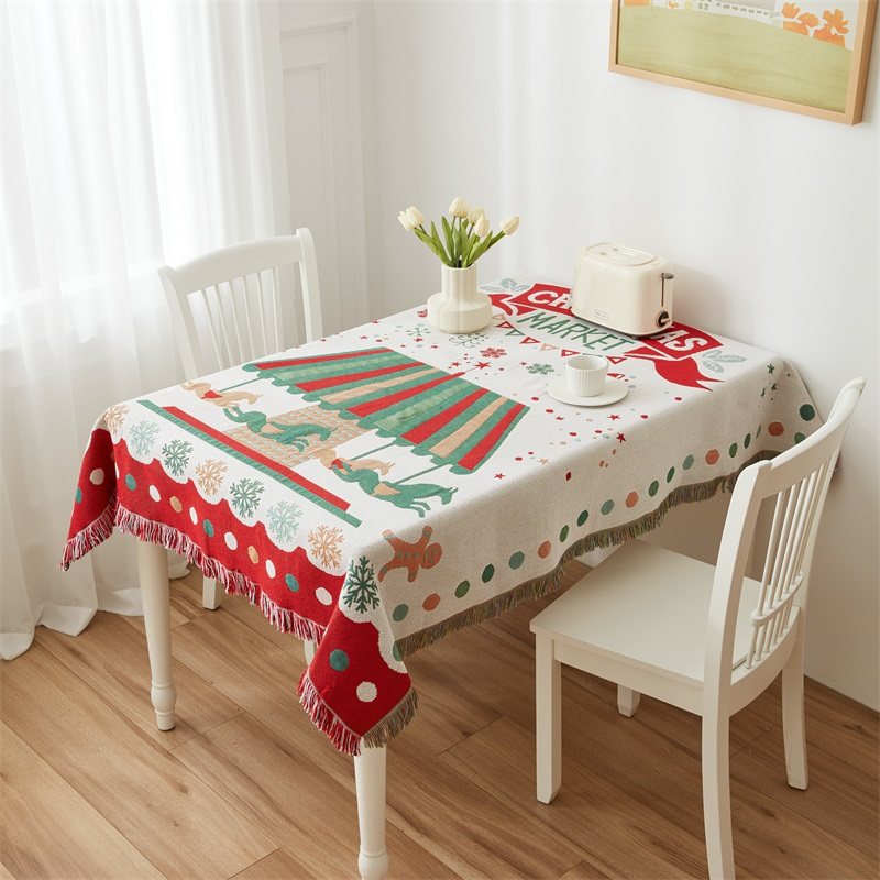 2022新款小红书圣诞喜庆桌布多功能装饰毯子万Q能盖巾儿童房沙发,居家布艺,桌布,淘宝优惠券,粉丝福利购,淘宝优惠卷