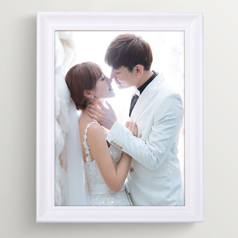实木相框结婚照挂墙欧式20 24 3036寸40寸N48寸婚纱照洗照片加相