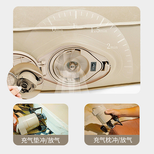 蜗牛叔叔b自动充气床垫单人家用户外午休专用折叠便携医院陪护气