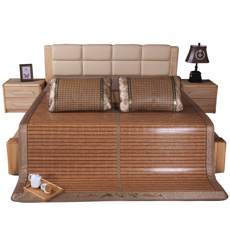 竹席凉席1.e8m床1.3/1.35/1.4/1.5/1.6双面折叠2米宽竹子定做尺寸