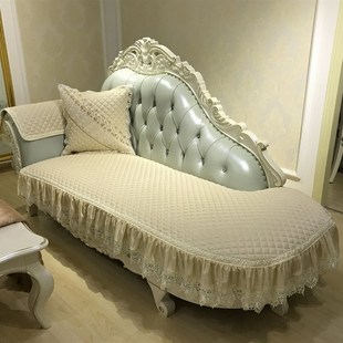 新品 亚麻透气防滑皮沙发垫坐垫弧度T贵妃椅异形耐磨 定做欧式 四季