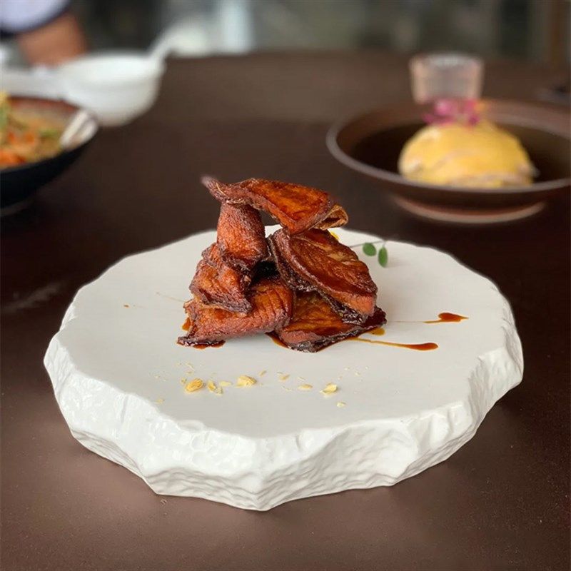 酒店中厨餐具圆形k不规则异形创意会所冷菜盘意境菜融合菜中式平,餐饮具,盘,淘宝优惠券,粉丝福利购,淘宝优惠卷