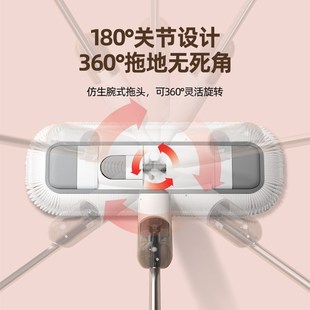 家用干湿两用一拖净拖地神 喷雾喷水平板一字大尘推纯棉拖把B新款