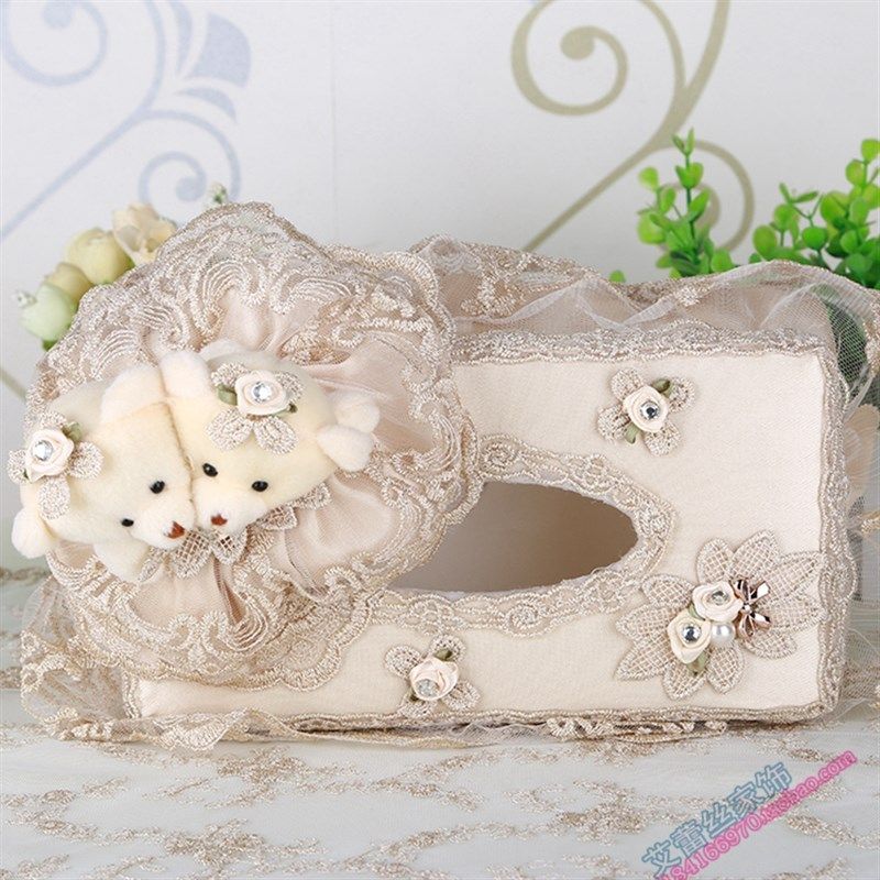 高档布艺a绸缎蕾丝纸巾盒创意卫生纸盒纸巾盒家用客厅蕾丝布艺车,收纳整理,纸巾盒,淘宝优惠券,粉丝福利购,淘宝优惠卷