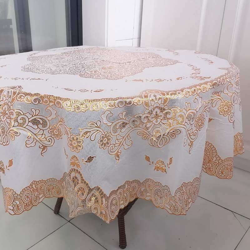 PVC烫金餐垫桌布台布r餐桌布家用圆桌布防水防油免洗耐热欧式桌布,居家布艺,桌布,淘宝优惠券,粉丝福利购,淘宝优惠卷