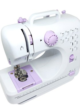 升级505A缝纫机小型迷你锁边电动家用脚踏裁缝机自U动吃厚衣车台