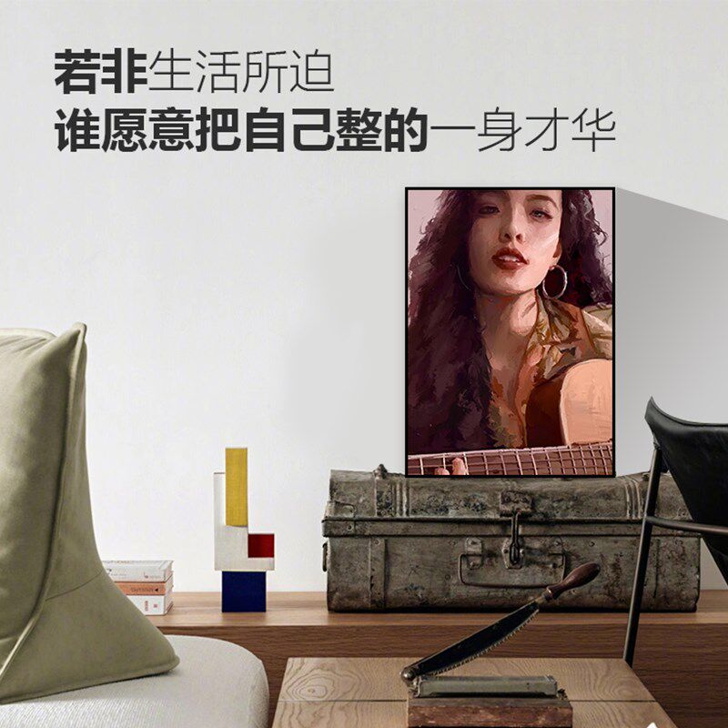 爱画画的子衿h纯手绘人像油画装饰画照片板绘艺术画情侣表白礼物