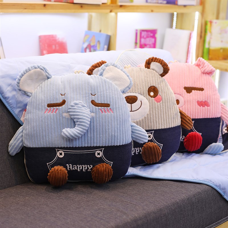 折叠抱枕被子两用女加厚午睡v枕头二合一汽车靠垫办公室空调小被