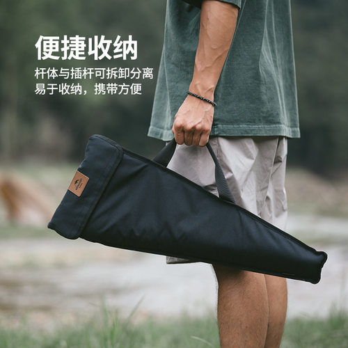 户外折叠铝管灯架露营折叠照明灯B架便携野营灯杆挂钩挂架营地支