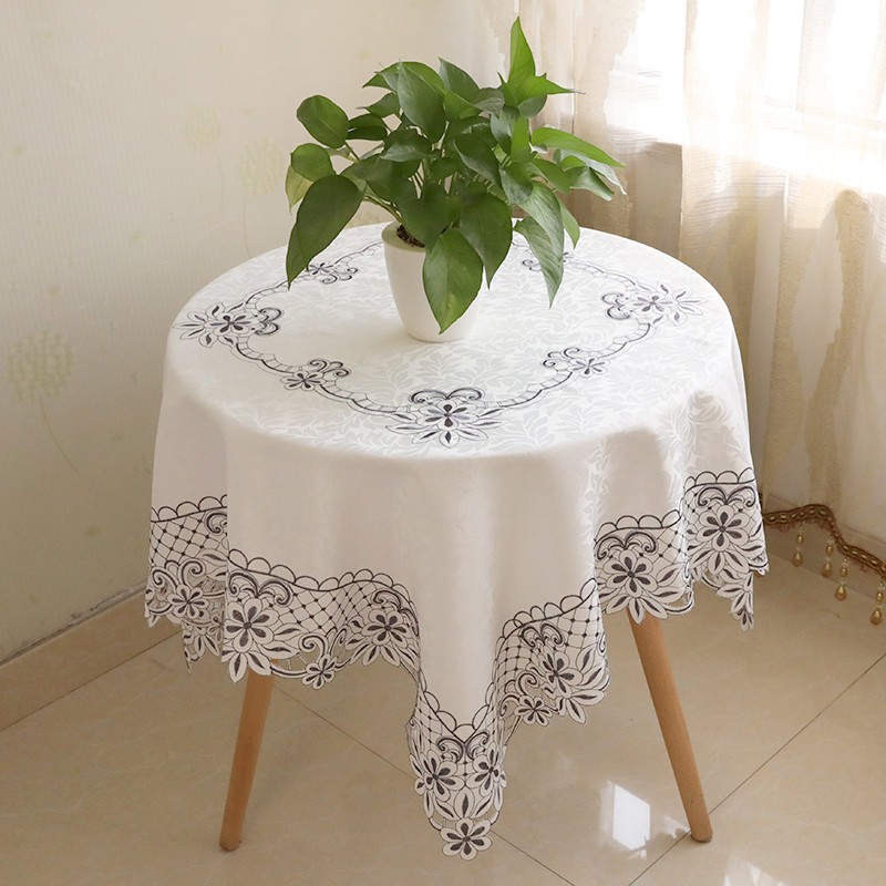 欧式大圆桌子桌布圆形p布艺小清新蕾丝小圆桌桌布茶几餐桌垫台布