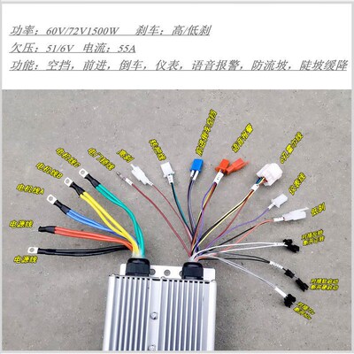 三轮车新款以上永磁同步智能控制器通用48v60v72v1000W1200W1500W