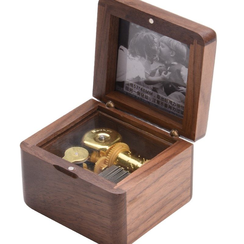 木质八音盒定制天空之城音乐盒鸟之诗女孩生日礼物复古怀旧送女生