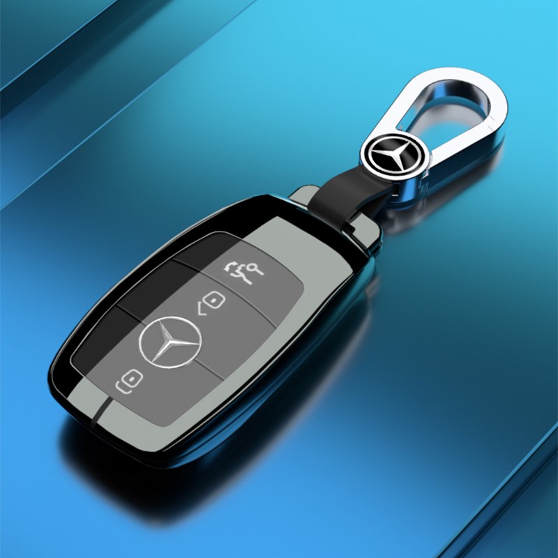 适用2024款奔驰gle450钥匙套gle350车内用品gls450金属扣gls400壳