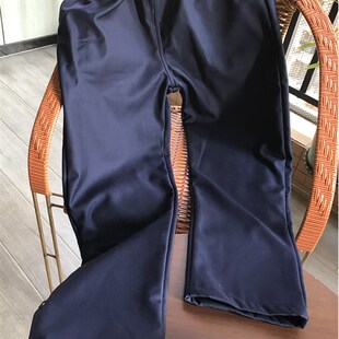 加绒秋冬季中小学生藏青黑色长西装裤子校礼服男女儿童松紧腰蓝厚