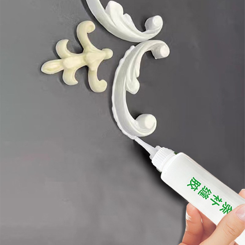 pu线条修补膏角花拼花补缝胶灯盘白色填缝可打磨可上乳胶漆艺术漆