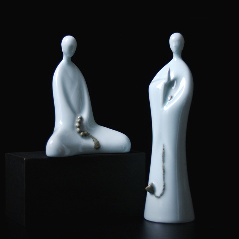 景德镇陶瓷佛像新中式家居乔迁礼物客厅玄关茶道书柜佛头禅意摆件,家居饰品,装饰摆件,淘宝优惠券,粉丝福利购,淘宝优惠卷