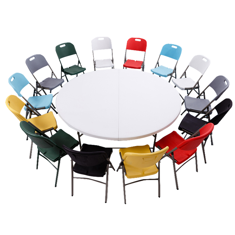 折叠圆桌家用折叠餐桌椅小户型饭桌简易大圆桌面户外歺桌