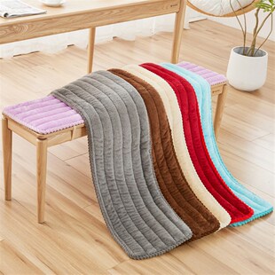 秋冬加厚毛绒长凳垫子板凳坐垫换鞋凳垫子飘窗垫钢琴凳坐垫屁垫