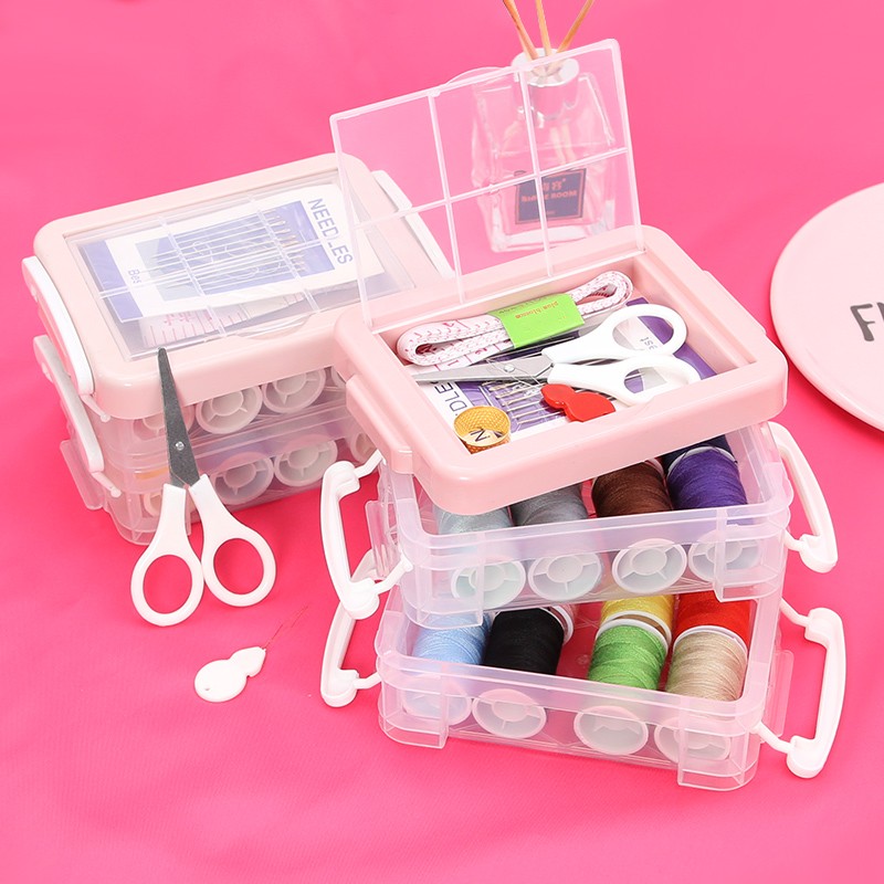 便携式多功能家用针线盒套装学生小型针线包缝纫针线手缝针阵线盒