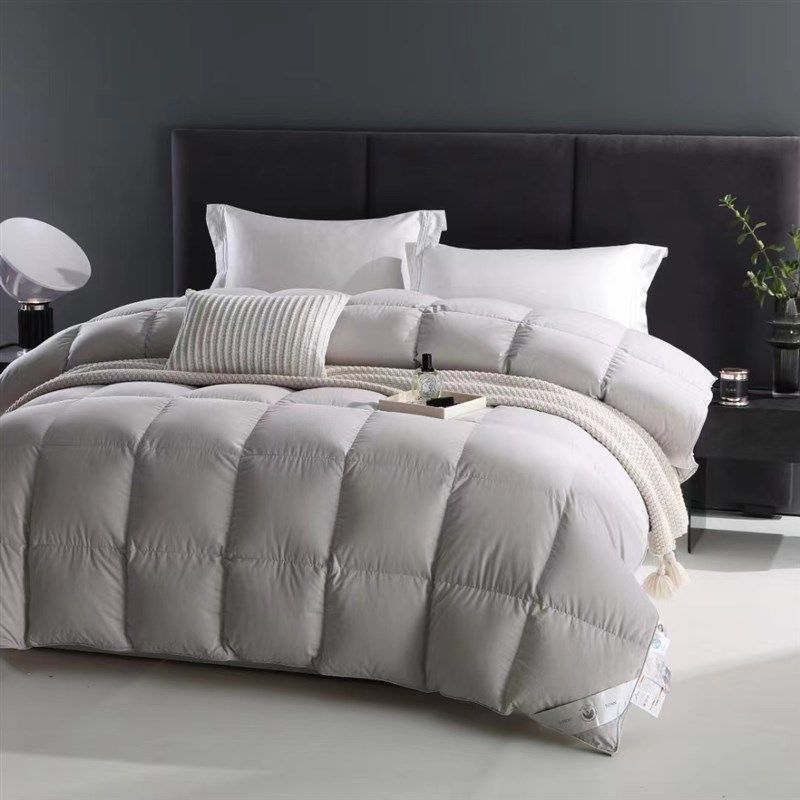 自充绒羽绒被被壳全棉被套高密防钻绒春秋被子立体柔软静音空内胆
