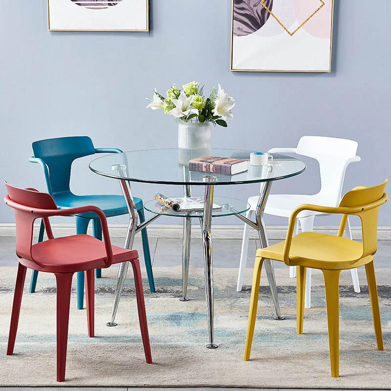 钢化玻璃家用简约接待小圆桌奶茶店休息区4S店售楼处洽谈桌椅组合,住宅家具,玻璃餐桌,淘宝优惠券,粉丝福利购,淘宝优惠卷