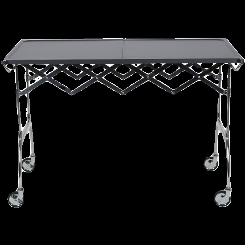 所期不锈钢小推车风琴折叠桌多功能餐车移动收纳置物架沙发边几