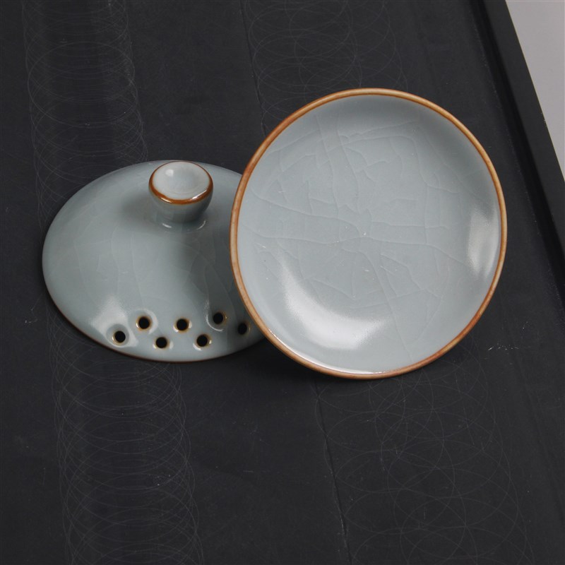 汝窑盖碗盖子单卖置三才茶碗茶杯配盖托陶瓷功夫茶具茶壶配件零配