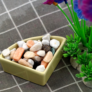 5斤鱼缸彩石装饰石头造景低沙白色石头子天然造景石花盆铺面园艺