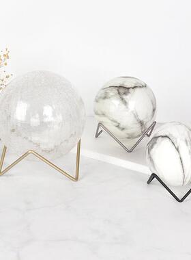 水晶球底座托架圆球形摆件支架金属铁展示架矿物晶体矿石收纳架子