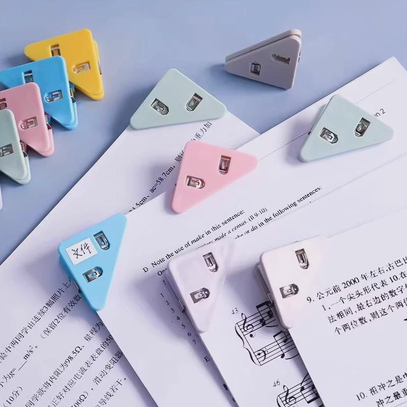 抢【拍一发三】透明边角夹试卷书本三角文件夹书文具A4纸票据整理