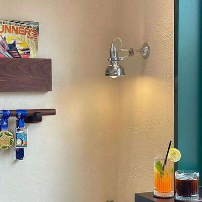 长臂铸铝工业风伸缩摇臂折叠床头壁灯阅读灯卧室咖啡厅复古装饰灯