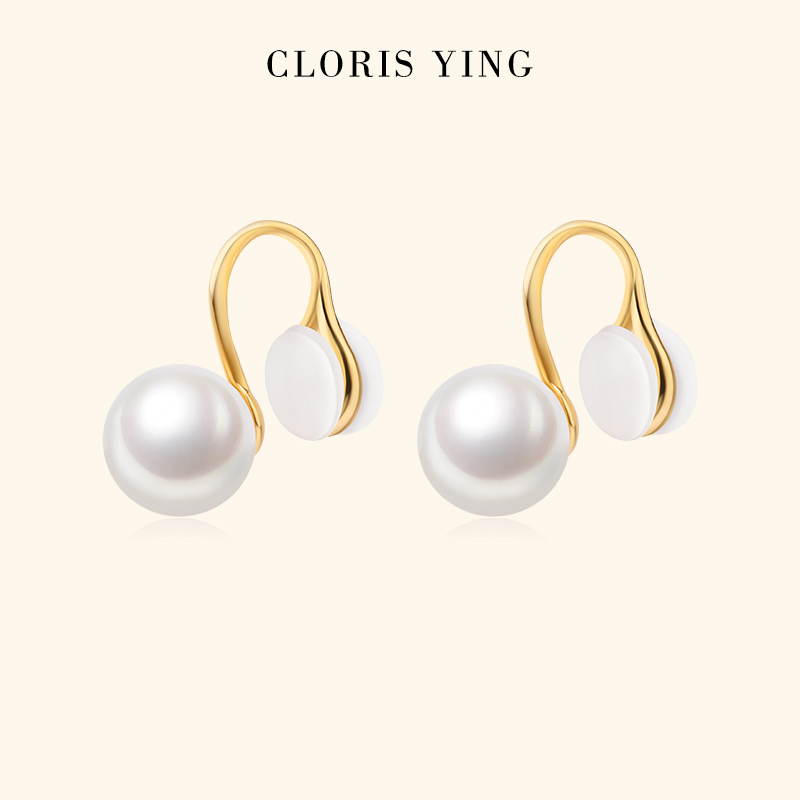 CLORIS  YING轻奢优雅淡水珍珠耳夹S925银简约设计百搭耳钉女
