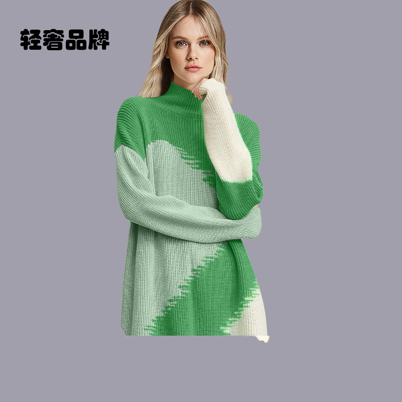 朗姿约定春秋季松弛感毛衣裙中长款2025新款打底针织连衣裙