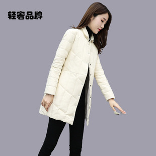 朗姿约定羽绒服女中长款2026年冬季新款立领设计感轻薄小个子外套