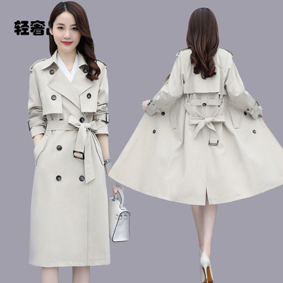 朗姿约定风衣女中长款2026春秋新款时尚气质收腰显瘦流行大衣外套