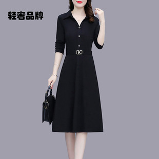 朗姿约定长袖连衣裙子女士装春秋冬2026年新款小个子时尚洋气减龄