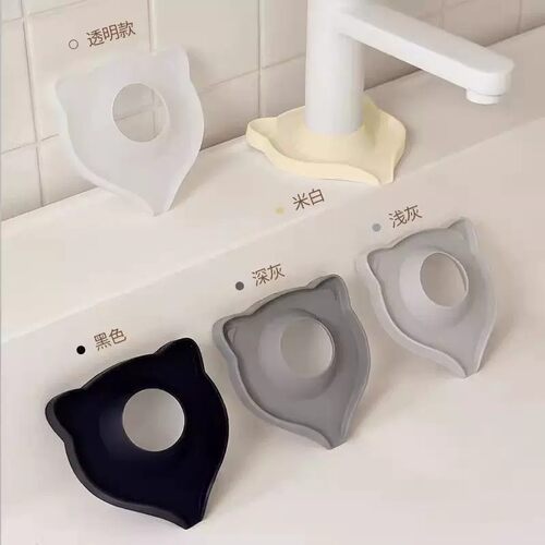 小猫硅胶水龙头沥水垫防溅可裁剪