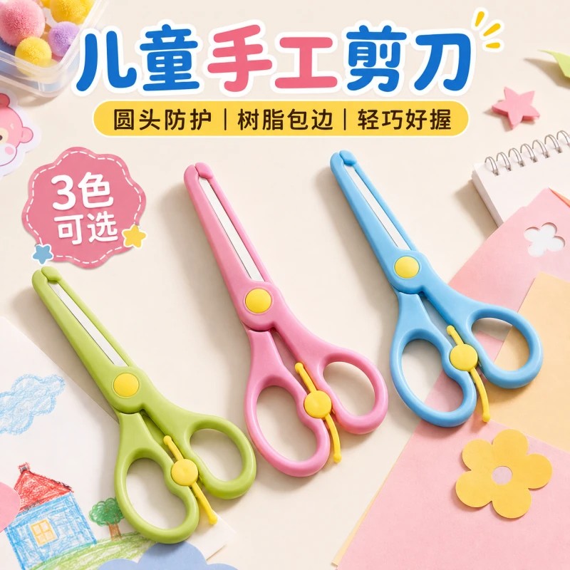 儿童安全小剪刀幼儿园剪纸专用