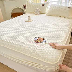 四季 速发A类大豆夹棉床笠罩床垫保护罩2024新款 通用隔脏床罩