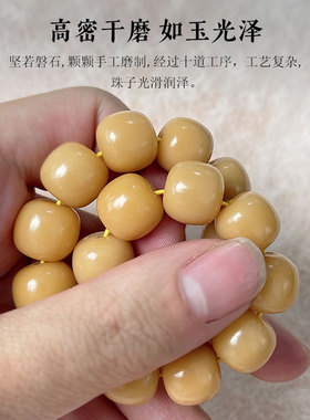 速发老型桶风化菩提子手串白玉菩提根绕指柔文玩手链佛珠念珠盘玩