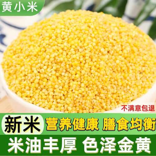 黄小米5斤 新米小黄米 月子粥农家油脂小米粥糯粟米杂粮小米杂粮