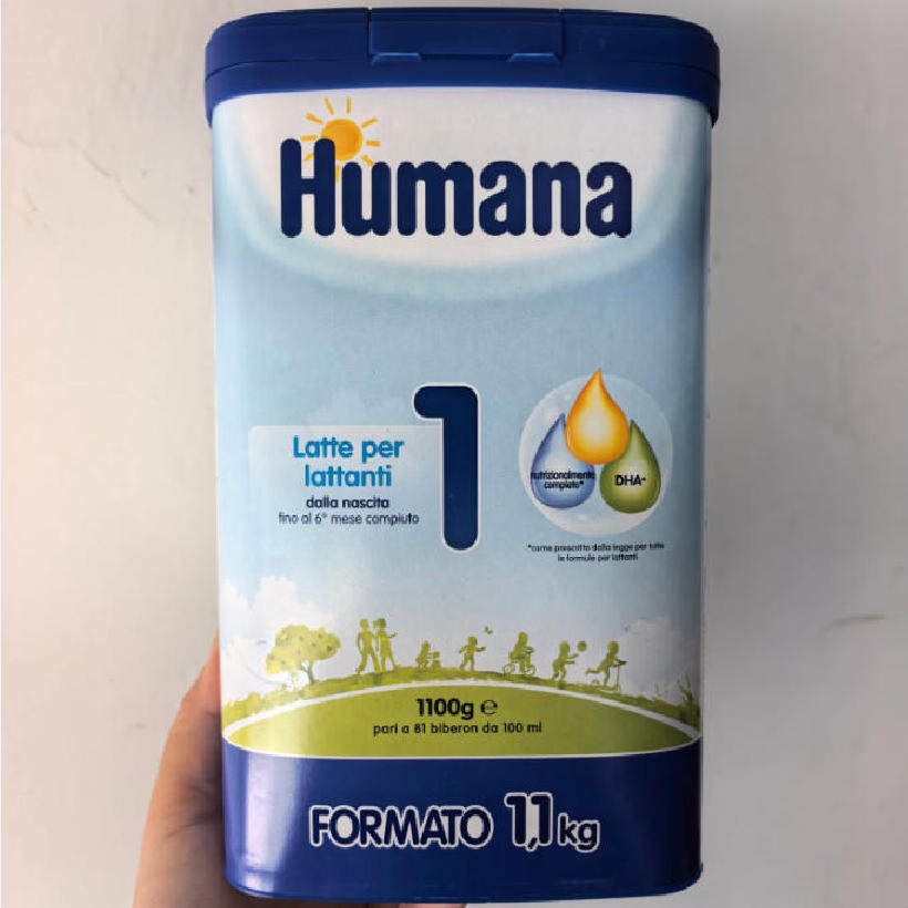 意大利进口humana瑚玛娜1段0-6个月婴幼儿牛奶粉1100g 效期27.6月