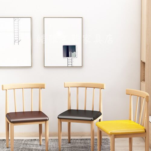 靠背餐厅家用书桌椅铁艺椅子简约茶桌椅餐椅北欧麻将椅餐桌椅饭店