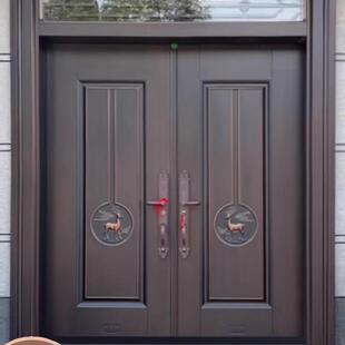 锌合金别墅大门双开门农村自建房进户门家用乡村庭院入户门防盗门