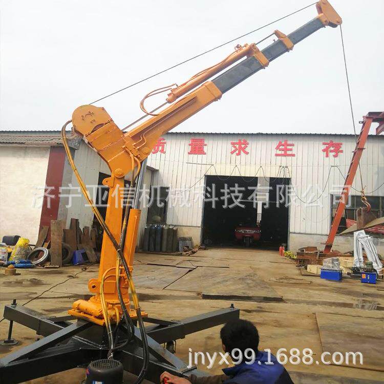 可拆卸式移动吊机微型1吨2吨折叠吊机改装移动手推液压吊机