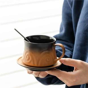 轻奢陶瓷咖啡杯小众设计感杯子创意家用马克杯高颜值下午茶马克杯
